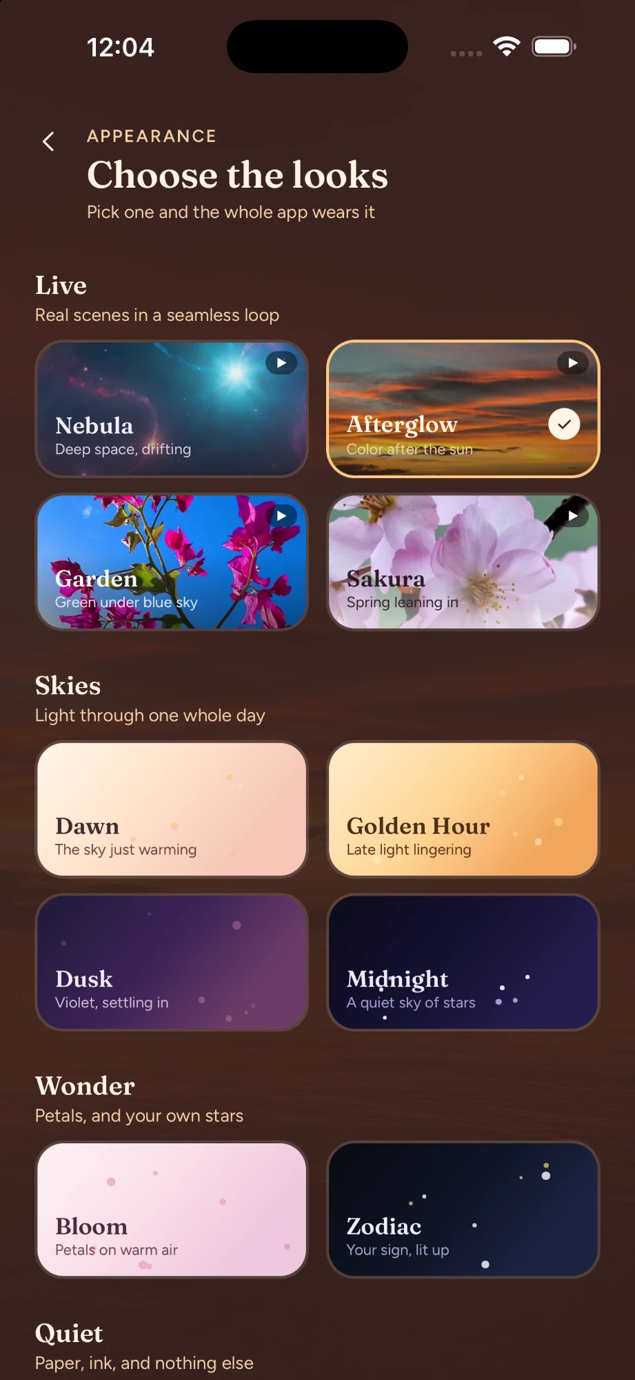 MyBeing live wallpaper themes